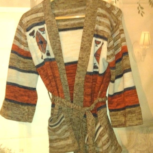 Native American Inspired Wrap Sweater - Picture 1 of 4